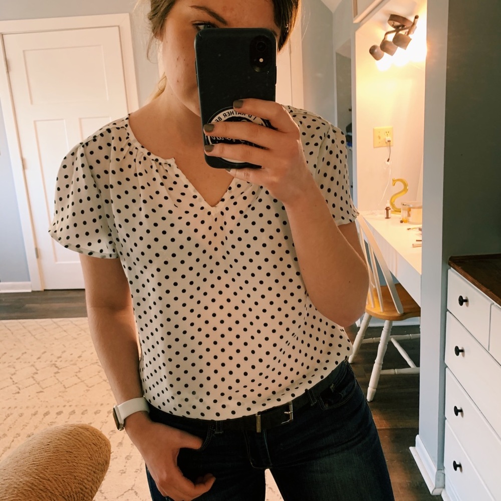 Como Vintage Spotted Blouse (M)